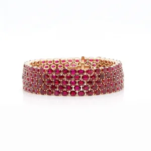 39.33 cts Oval Ruby Tennis Bracelet (ENQUIRE)