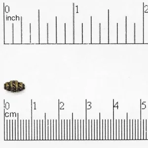 8mm x 5mm Inlaid Rope Spiral Bead - Made of Pewter - Sold Individually - CBS1916