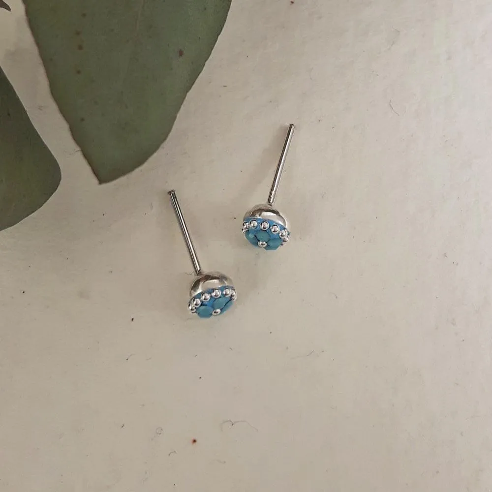 Allegra Turquoise Tiny Stud Earrings