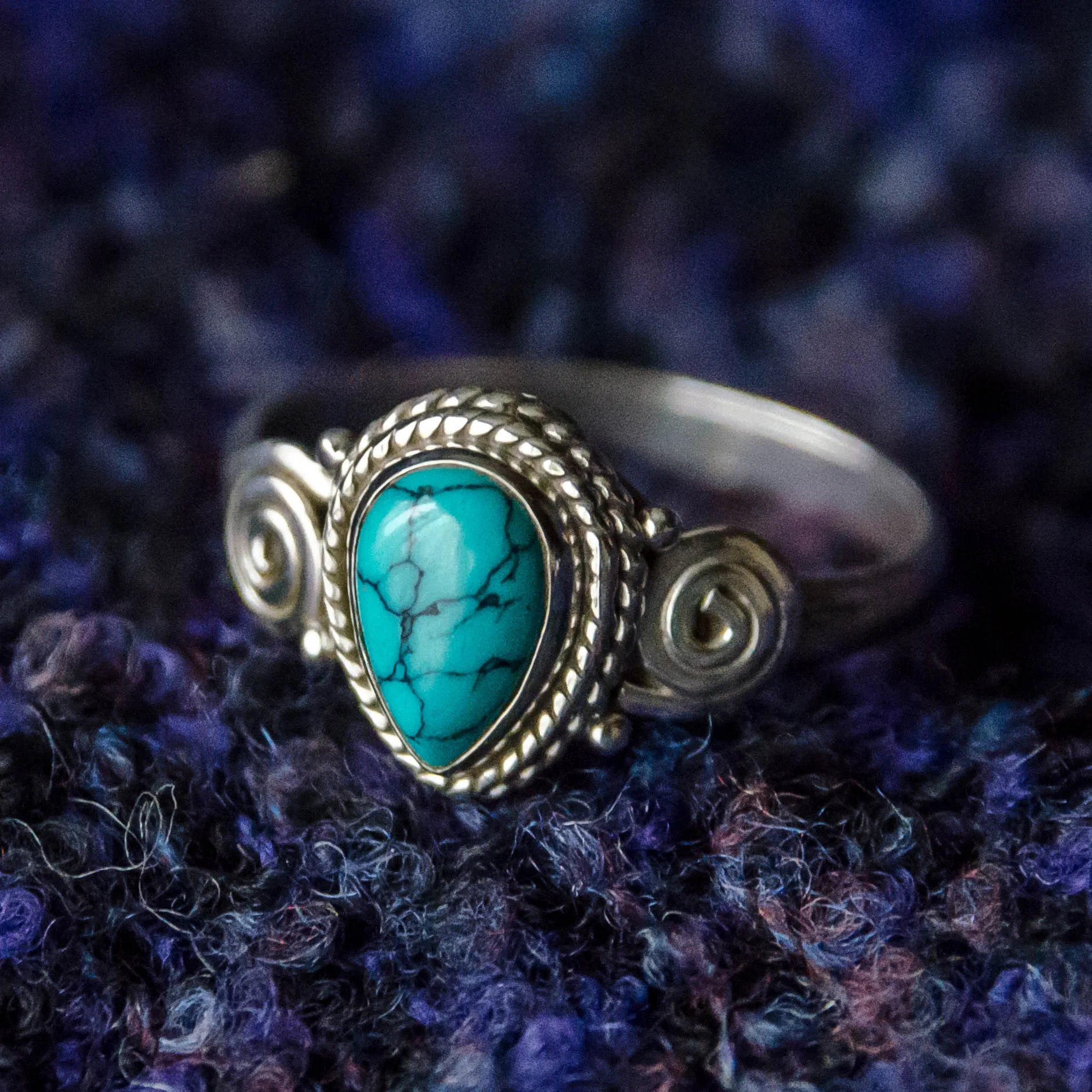 Anand Ring - Silver - Turquoise