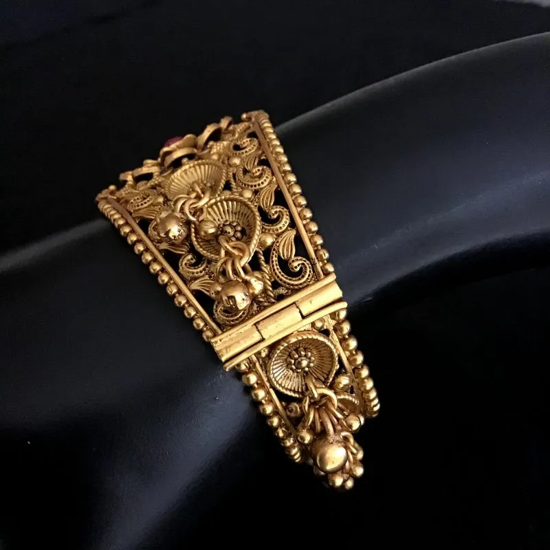 Antique Gold finish Ruby Bracelet