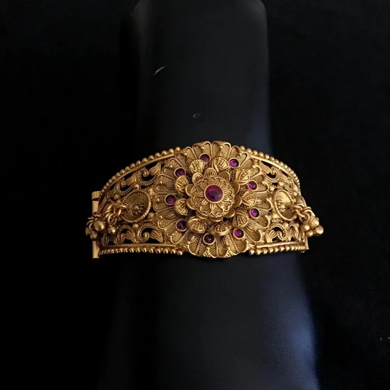 Antique Gold finish Ruby Bracelet