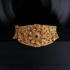 Antique Gold finish Ruby Bracelet