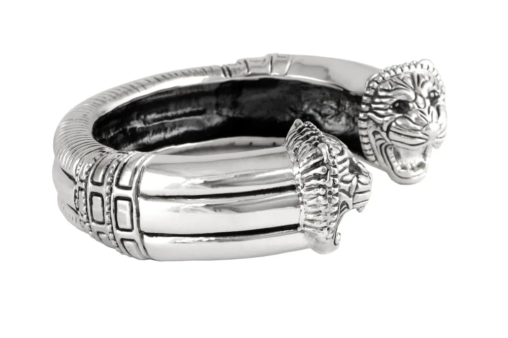 Black Cuff Bracelet: Sterling Silver Gothic Architectural Bracelet