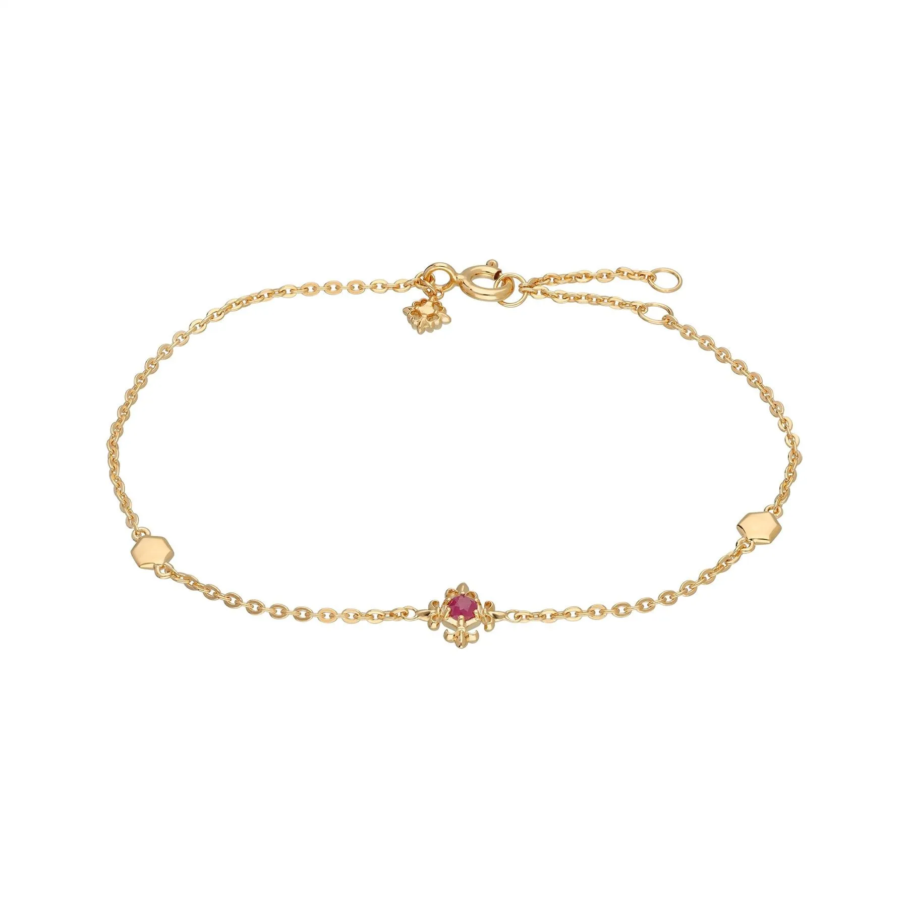 Bracelet ECFEW™ 'The Liberator' Fleur de Lys avec Rubis