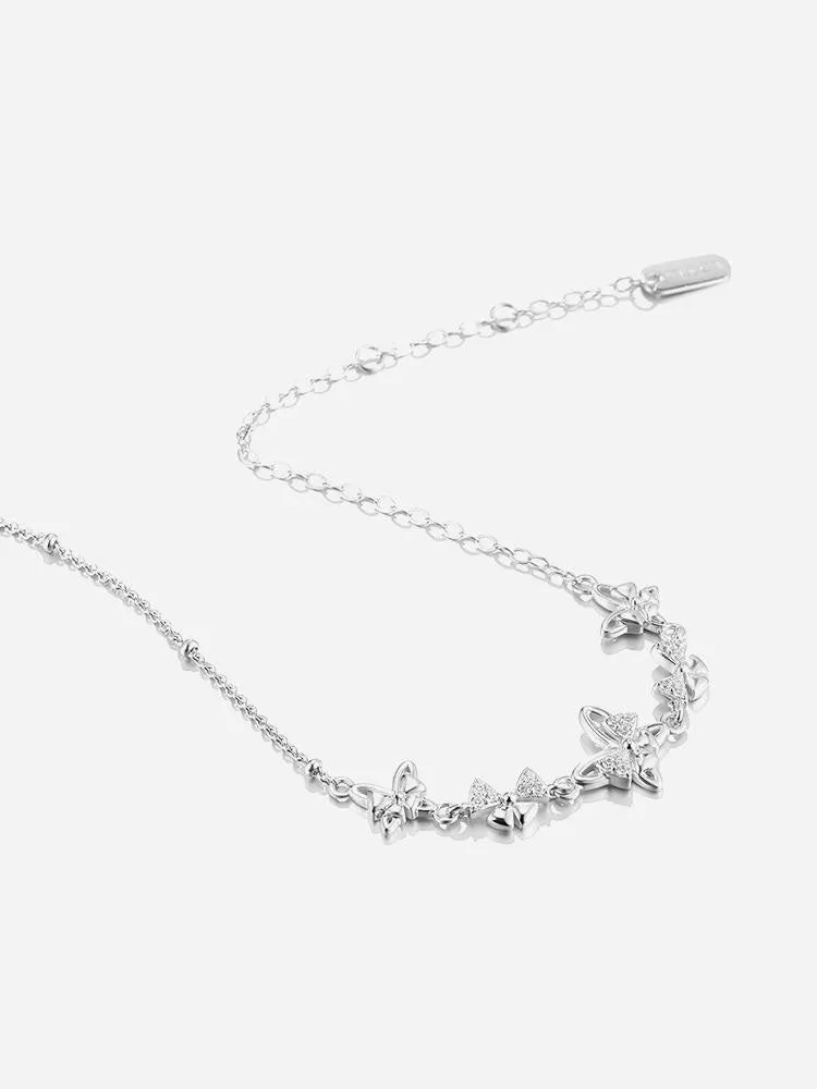 Butterfly Dance Flying Silver Bracelet Light Luxury Small Exquisite Girl's Birthday Gift
