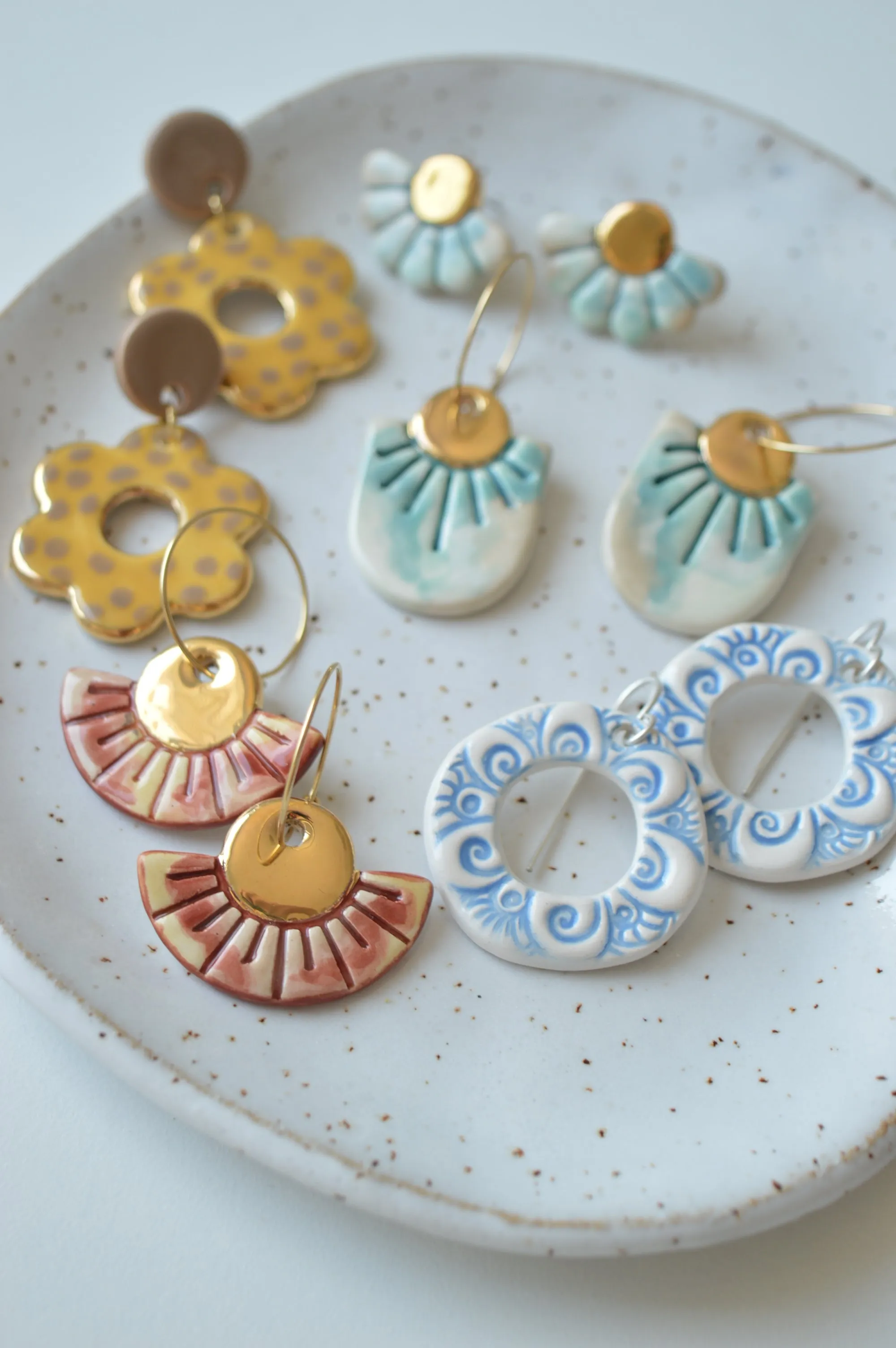 Ceramic earrings No. 53