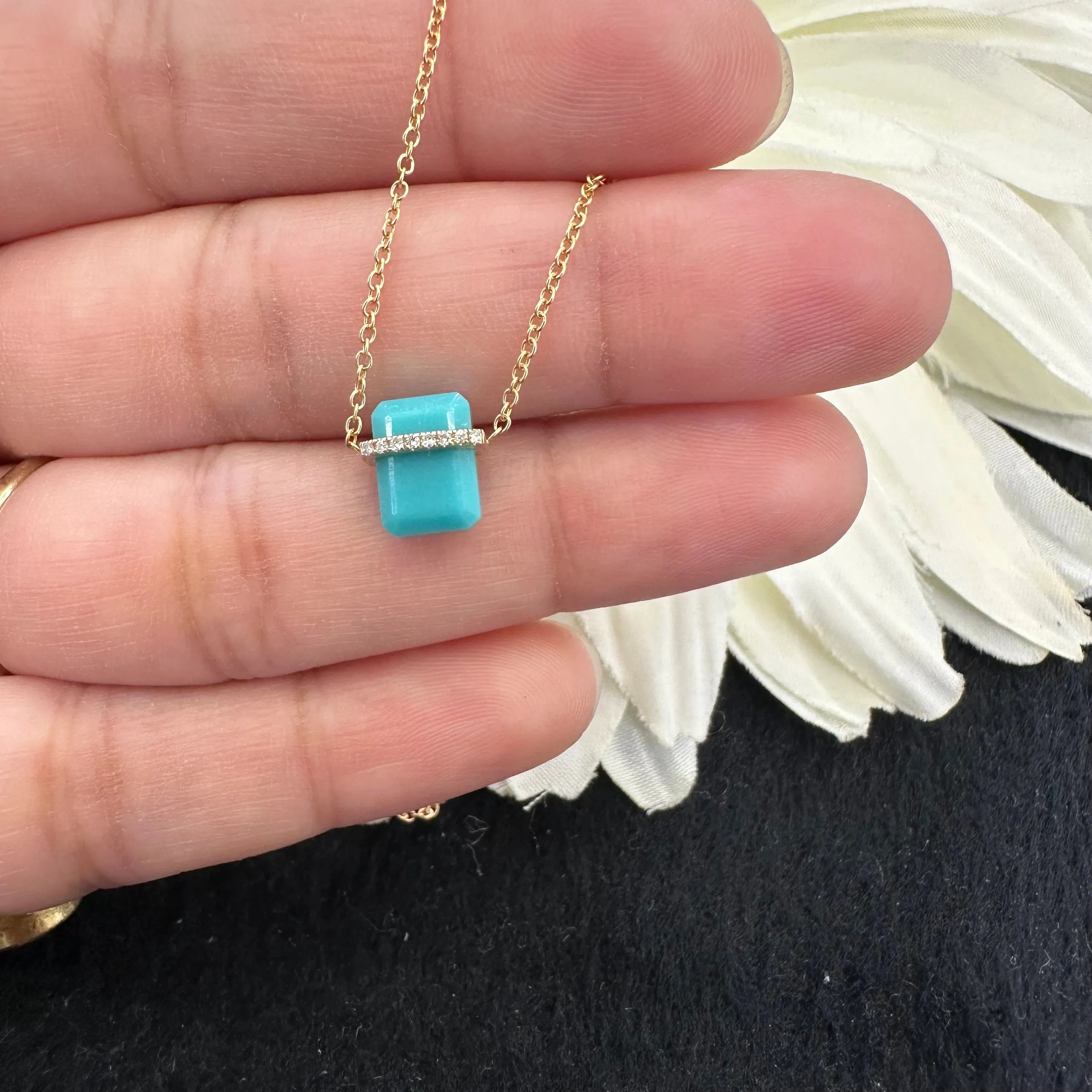 Diamond Turquoise Necklace
