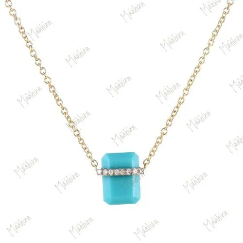 Diamond Turquoise Necklace