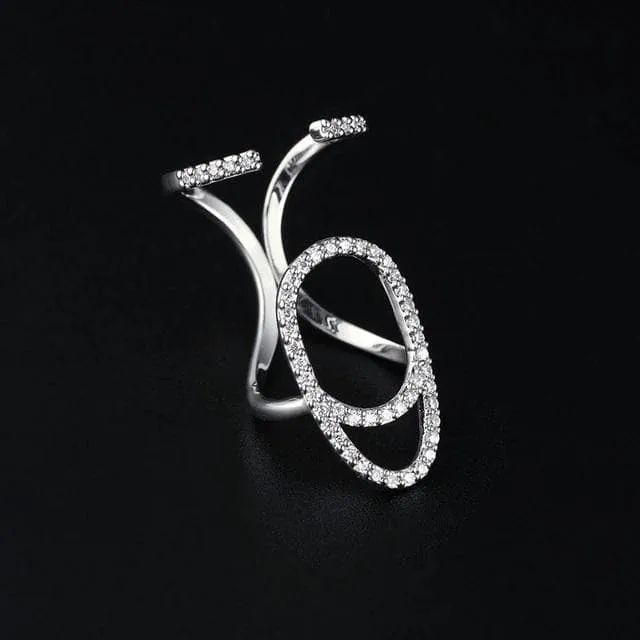 Girl Inlaid Rhinestone Gothic Rings