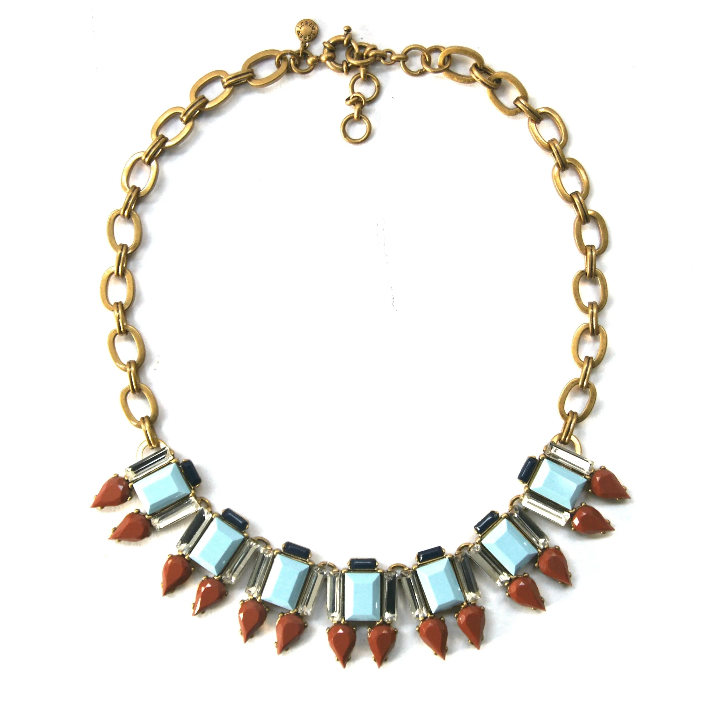 J Crew Necklace, Blue, Brown