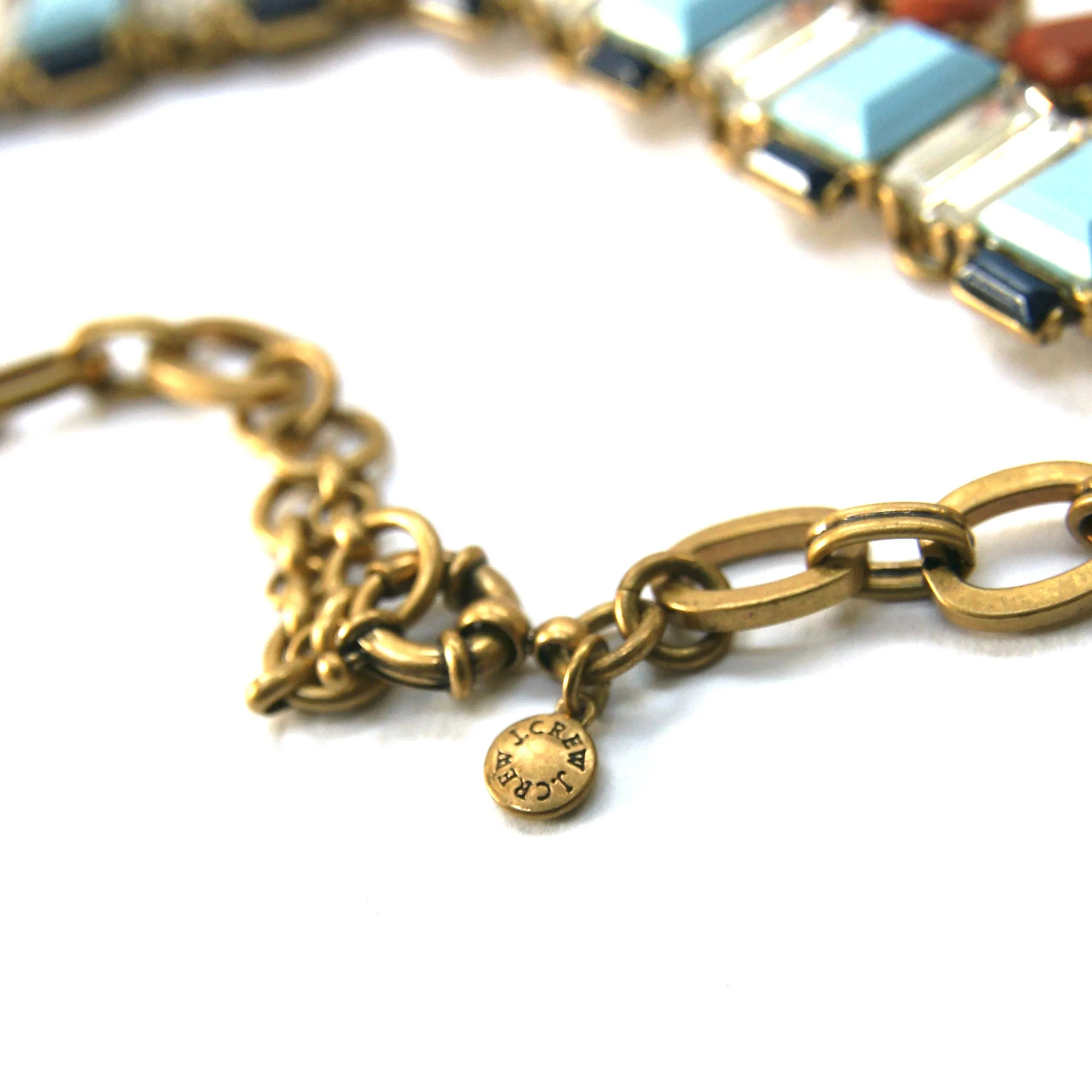 J Crew Necklace, Blue, Brown