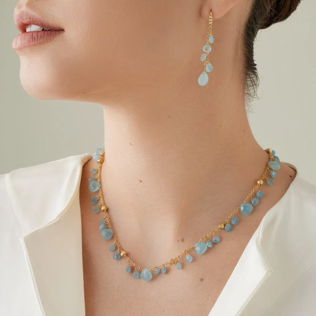 Marco Bicego Paradise Aquamarine Gemstone Necklace