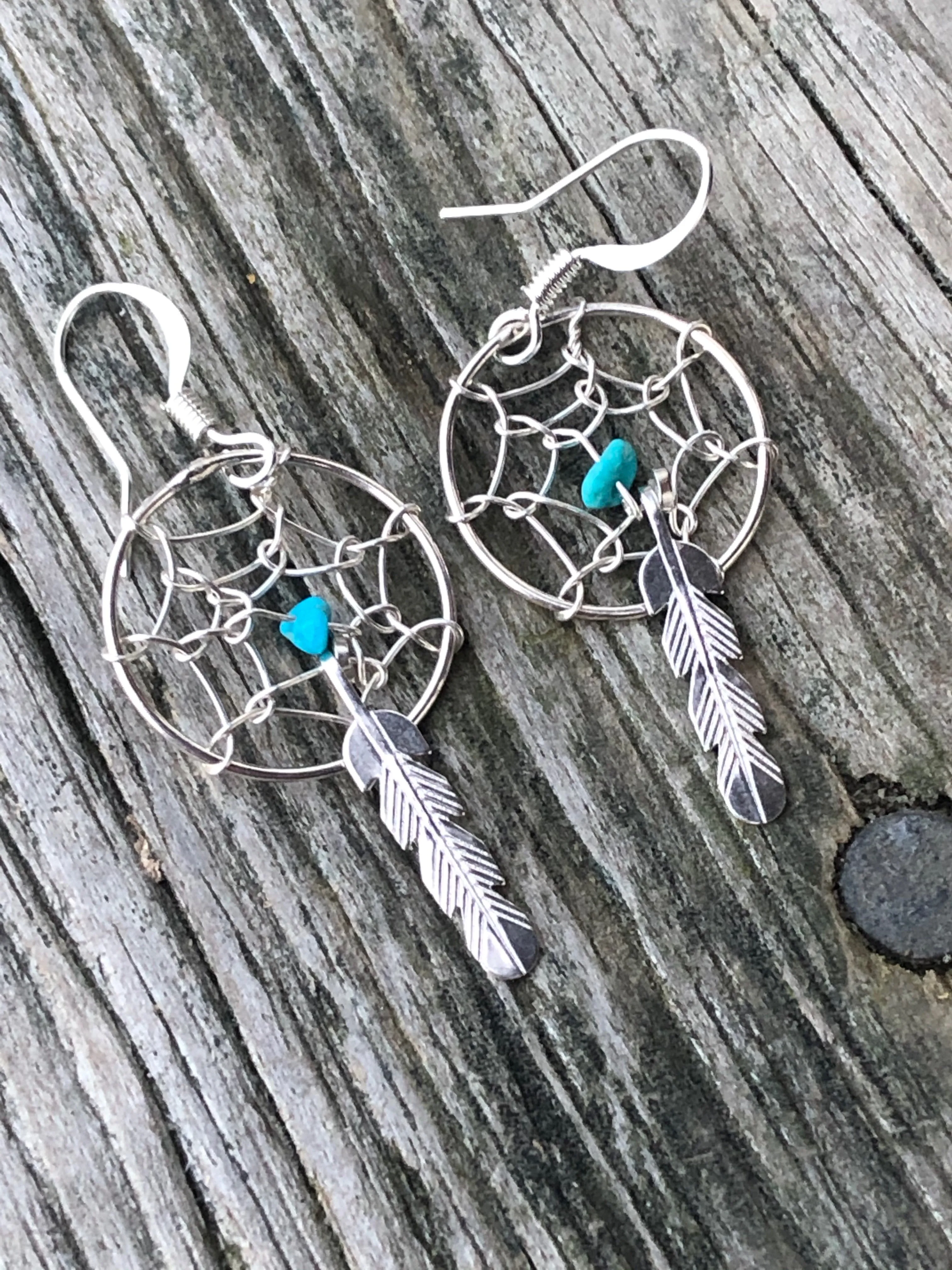 Navajo Sterling silver and turquoise earrings