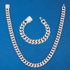 Necklace bracelet Hip Hop Men Maimi Cuban Link Chain