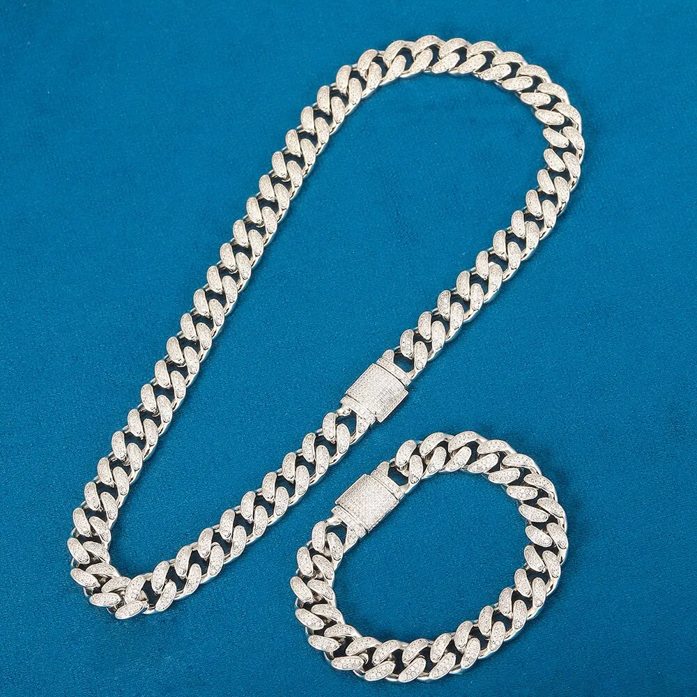 Necklace bracelet Hip Hop Men Maimi Cuban Link Chain
