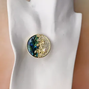 Paua and Pearl Flower Brooch Pin