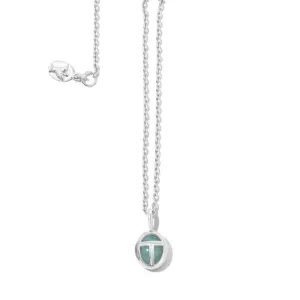 Scarab Amulet, Small, Aquamarine, Silver