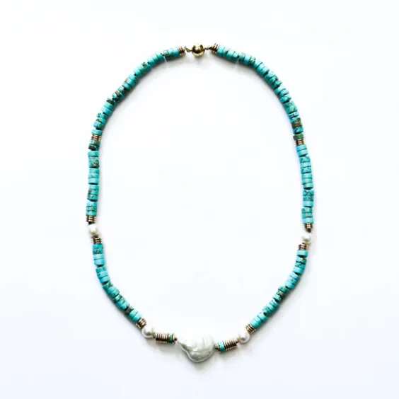 Sea Lily Turquoise Necklace-NEW!
