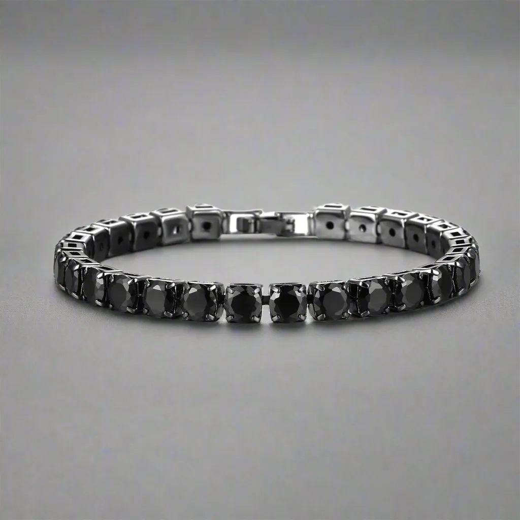 Soulshard Band - Black Inlaid Zircon Copper Bracelet