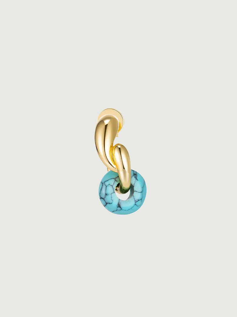 Totem Turquoise Paisley Dangle Earrings