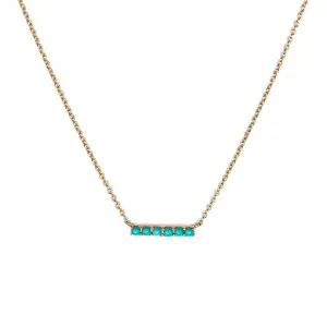 Turquoise Bar Necklace