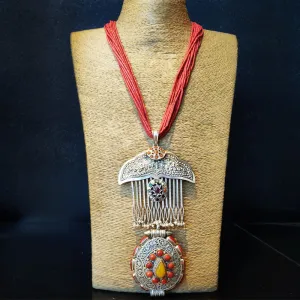 Vintage Orange Tibetan Bead Mala